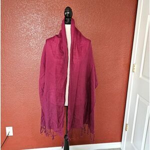 UGG Rich Plum Scarf with Fringe